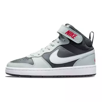 Детские кроссовки Nike Court Borough Mid 2 GS Medium Ash Light Silver Серый Siren-Red White CD7782-200 36