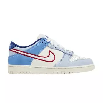 Детские кроссовки Nike Dunk Low GS Armory Blue Red Mesh Sail Light-Armory-Blue White HF5742-111 35.5