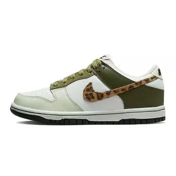 Детские кроссовки Nike Dunk Low GS Leopard White Coconut-Milk Rough Green DX9282-100 36