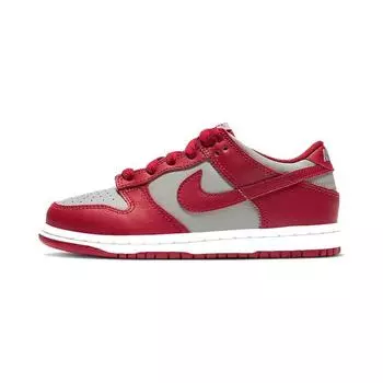 Детские кроссовки Nike Dunk Low PS UNLV красные, средне-серые, университетские, красные CW1588-002 35