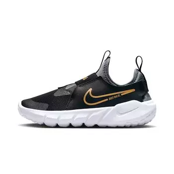 Детские кроссовки Nike Flex Runner 2 PS Black Metallic Gold Cool-серый белый DJ6040-007 28