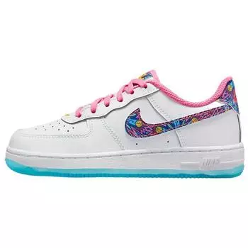 Детские кроссовки Nike Force 1 Low PS All-Star 2023 White Pink-Glow Speed-Yellow FJ3483-100 28