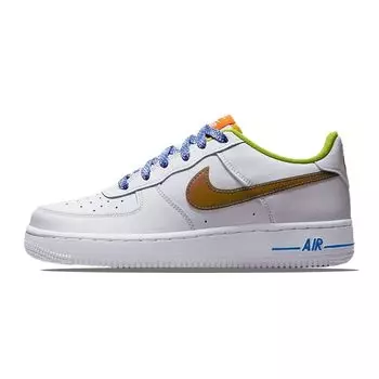 Детские кроссовки Nike Force 1 LV8 GS White Multi Color Medium-Blue Magma-Orange DQ7767-100 38