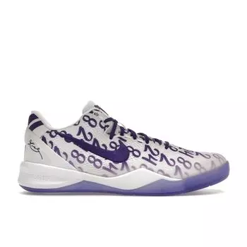 Детские кроссовки Nike Kobe 8 Protro GS Court Purple, белые FN0266-101 38