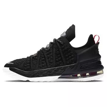 Детские кроссовки Nike LeBron 18 GS Black University Red, белые CW2760-001