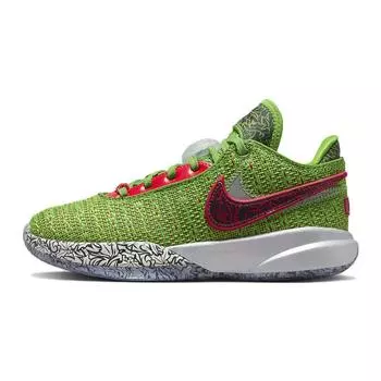 Детские кроссовки Nike LeBron 20 GS Stocking Stuffer Зеленый Зеленый-Яблоко Университет-Красный DQ8646-300 36