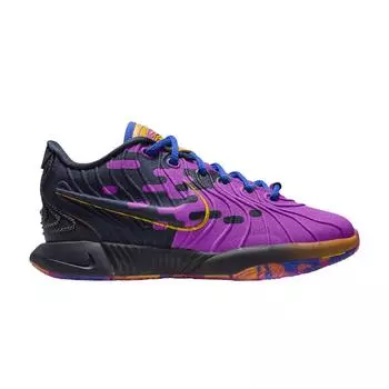 Nike LeBron 21 SE GS Пакет «Летний лагерь» - Summerverse Детские кроссовки Фиолетовый Гипер-фиолетовый Гипер-королевский FN5040-500 38.5