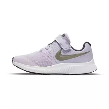 Детские кроссовки Nike Star Runner 2 PS Violet Frost Metallic Pewter Фиолетовый Темно-Дымчато-Серый Белый AT1801-502 28