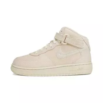 Детские кроссовки Nike Stussy x Air Force 1 Mid PS Fossil Tan DN4157-200 35
