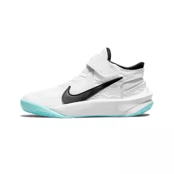 Детские кроссовки Nike Team Hustle D10 FlyEase PS White Black Photon-Dust Magic-Ember DD7302-102 28