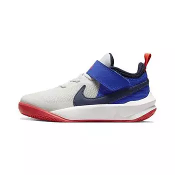Детские кроссовки Nike Team Hustle D10 PS White Game Royal Summit, белые, ярко-малиновые, темно-синие, CW6736-103 28