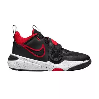 Детские кроссовки Nike Team Hustle D11 GS Bred Black University-Red White DV8996-003 37.5