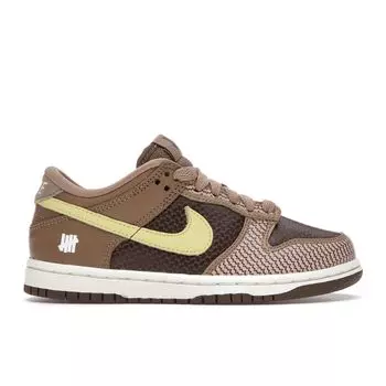Детские кроссовки Nike Undefeated x Dunk Low SP PS Canteen Brown Lemon-Frost DJ4306-200 35