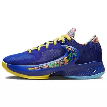 Детские кроссовки Nike Zoom Freak 4 SE GS Kaleidscope Синие Deep-Royal-Blue Opti-Yellow DV3017-400 40