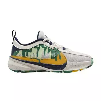 Детские кроссовки Nike Zoom Freak 5 GS Welcome to Camp Grey Wolf-Grey University-Gold FN4975-001 37.5