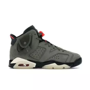 Детские кроссовки Travis Scott x Air Jordan 6 Retro GS Olive Green Medium-Oliver Black CN1085-200