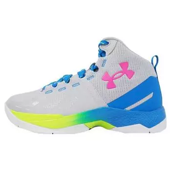 Детские кроссовки Under Armour Curry 2 Retro PS Splash Party Серый Halo-Gray Electric-Blue 3026306-100 31