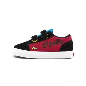 Детские кроссовки Vans The Simpsons x Old Skool V TD El Barto красный черный VN0A38JN17A