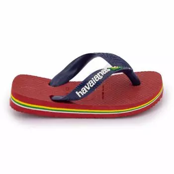 Детские разноцветные шлепанцы на тонкой подошве HAVAIANAS 23/24 красный