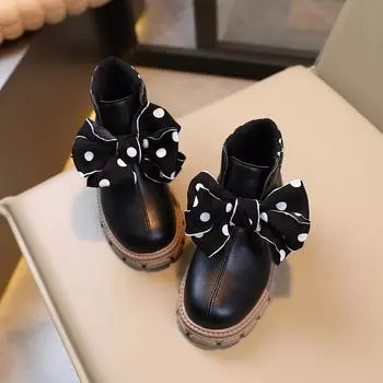 Детские сапоги Martin Bow Boots Foreign Leather Boots 21