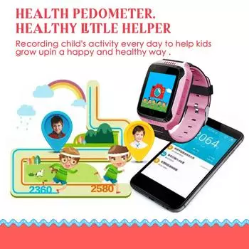 Детские смарт-телефонные часы 2G Сетевые умные часы для детей GPS LBS Местоположение Детский трекер Часы синий