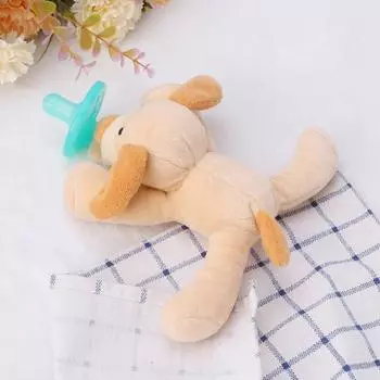 Детские соски для животных Wubbanub, силиконовые пустышки с мягким плюшем, 1 шт.