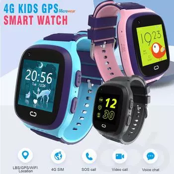 Детские умные часы 4g, GPS, Wi-Fi, видеозвонок с блокировкой лица, Sos трекер, местоположение, IP67, водонепроницаемые, детские умные часы, камера English