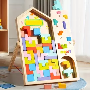 Детский 3D деревянный пазл-блок, красочный строительный блок, креативные игры для детей, развивающие игрушки, идеальный подарок, компаньон для игр для вашего ребенка One Size