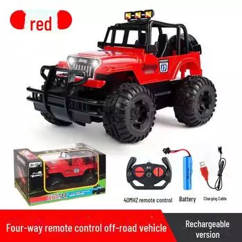 Детский игрушечный внедорожник на радиоуправлении Jeep Rechargeable battery белый