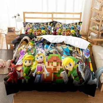 Детский комплект постельного белья для детей Link Game Hero King Queen Double Full Twin Single Size 135x200cm