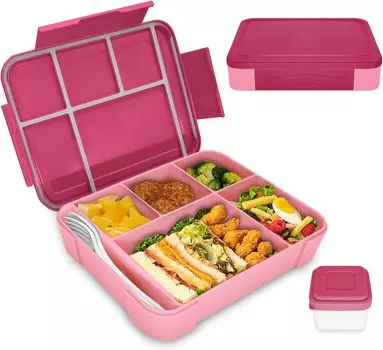 Детский ланч-бокс с 6 отделениями 1330 мл Bento Box Контейнеры для взрослых ланч-боксов для детей Детский ланч-бокс для взрослых/детей/малышей 5&1330ml&1