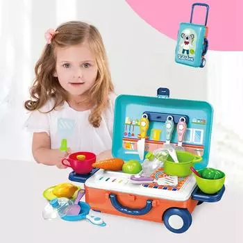 Детский набор для ролевых игр, кухонный набор игрушек, имитация миниатюрного ремонта еды, предметы для макияжа, игровое взаимодействие, кухонные игрушки для девочек CHINA