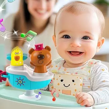 Детский настольный музыкальный игровой столик с присоской и качалкой, световым индикатором, голосовым управлением, индукционная детская развивающая игрушка One Size