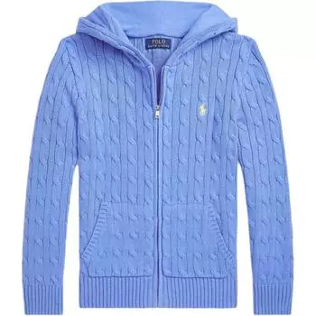 Детский свитер Polo Ralph Lauren из хлопка кабельной вязки с капюшоном на молнии CWPOSWEY6820596-400 XL