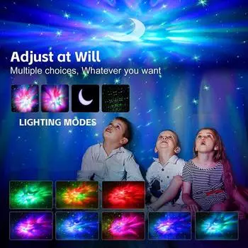 Детский звездный проектор Galaxy Night Light 360 Регулируемый астронавт Дизайн Туманность Галактика Небо Потолочное освещение для детей Подарки