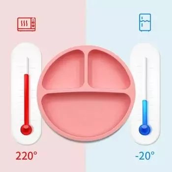 Детское питание Face Split Формат Силиконовая Тарелка с Четырех Усиленных Присосок Силиконовая Чаша Столовая Посуда С Крышкой