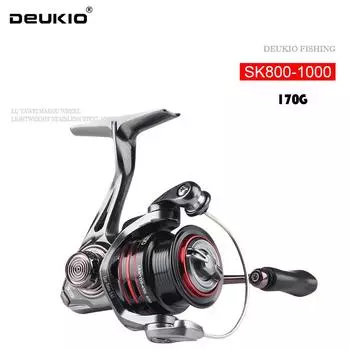 DEUKIO Рыболовная катушка 800 1000 Спиннинговая рыболовная катушка Подшипник из нержавеющей стали Спиннинговая рыболовная катушка Мелководная леска Чашка Подходит для морской рыбалки SK800