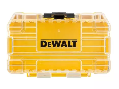 DeWalt ToughCase Tool Storage Clear Removable Stackable and Small Items (Small) Organizer, Box, Case, Lid, Tray, Storage, Screws, Bits,