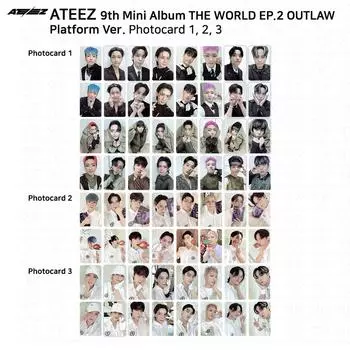 Девятый мини-альбом ATEEZ THE WORLD EP.2 OUTLAW Platform Ver Официальная фотокарточка 1 2 3 Jongho - Photocard2 #1