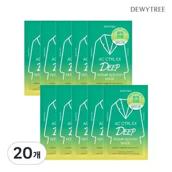 Dewytree AC Control EX Deep Calming Mask, 20 pieces, 1 pack