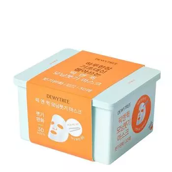 Dewytree Pick&Quick Mask Pack Утренняя маска от отечности (30 листов) Упаковка тканевых масок, 30 листов, 1 упаковка