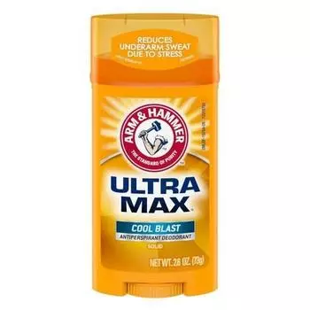 Дезодорант Arm & Hammer Ultra MAX - Cool Blast - Твердый - 2,6 унции - Изготовлен из натурального дезодоранта