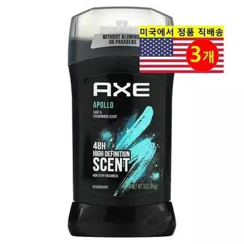 Дезодорант AX Apollo с ароматом шалфея и кедра, 3 шт., 85 г