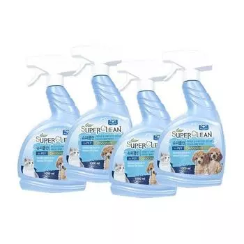 Дезодорант Bellbird Super Clean Pet, 1л, 4 шт, корейский шампунь для домашних животных