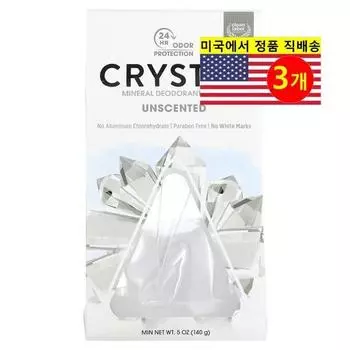 Дезодорант CRYSTAL Mineral Enhanced Stone без запаха, 3 шт., 140 г