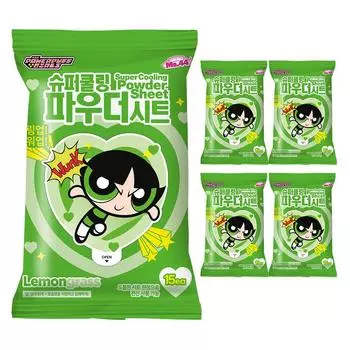 Дезодорант Miss Sasa Super Cooling Powder Sheet Lemongrass, 87 г, 5 шт.