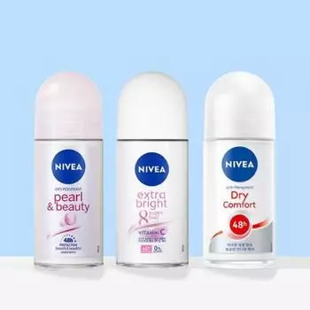 Дезодорант Nivea Roll On 50 мл Dry Bright Pearl Beauty Выберите 3 Roll On Dry 50 мл