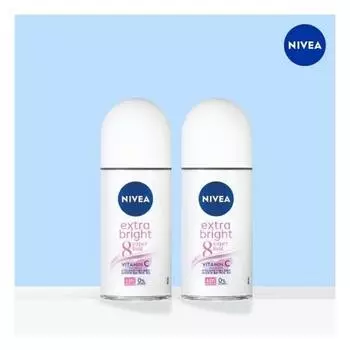 Дезодорант Nivea шариковый Extra Bright 50мл 2шт