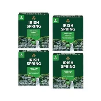 Дезодорирующее мыло Irish Spring Original 3 бруска по 106,3 г (4 упаковки)