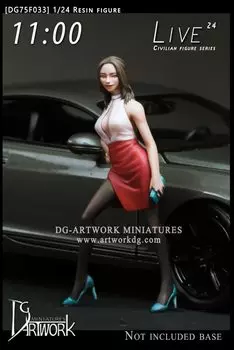 DG Artwork Civilian Figure Series LIVE Unpainted Resin Assembly Kit DG75F033 1/24 24-1100
